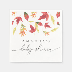 Dallende bladeren Baby Shower Servet