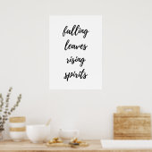 Dallende bladeren stijgende geesten poster (Keuken)