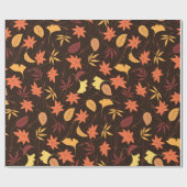 Dallende Herfstbladeren Cadeaupapier (Vlak)