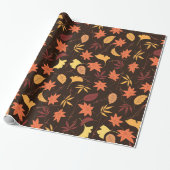Dallende Herfstbladeren Cadeaupapier (Uitgerold)