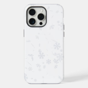 Dallende Transparante Sneeuwvlokken Achtergrond iPhone 15 Pro Max Case