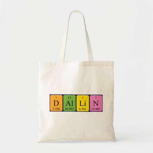 Dallin periodieke lijstnaam canvas tas (Voorkant)