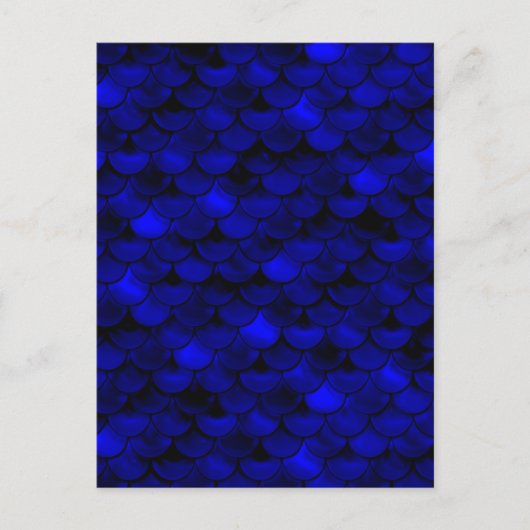 Dalln Dark Blue Mermaid Scales Briefkaart (Voorkant)