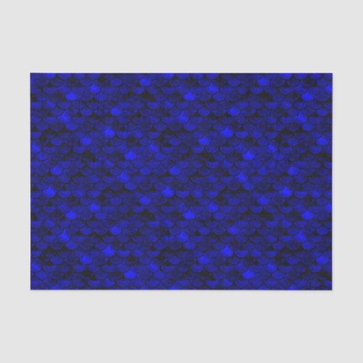 Dalln Dark Blue Mermaid Scales Tissuepapier (Voorkant)