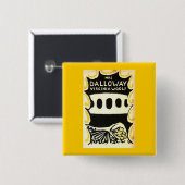 Dalloway Virginia Woolf First Edition Vierkante Button 5,1 Cm (Voorkant /achterkant)