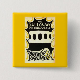 Dalloway Virginia Woolf First Edition Vierkante Button 5,1 Cm