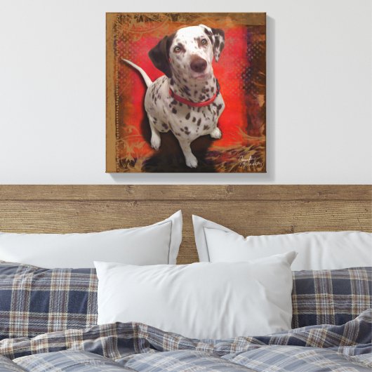 Dalmatiaan 14x14 Verrekend Canvas Afdruk (Insitu (Slaapkamer))