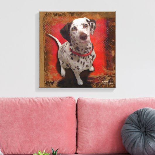 Dalmatiaan 14x14 Verrekend Canvas Afdruk (Insitu (Woonkamer))