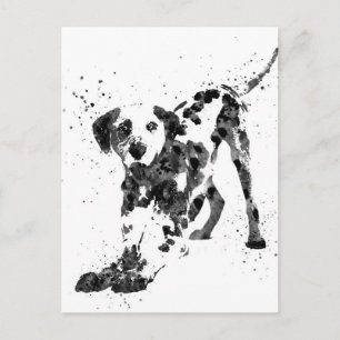 Dalmatiaan, Dalmatische hond, waterverf Dalmatiaan Briefkaart