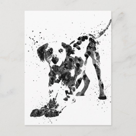 Dalmatiaan, Dalmatische hond, waterverf Dalmatiaan Briefkaart (Voorkant)