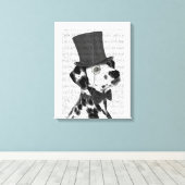 Dalmatiaan, Formele hond en Pet Canvas Afdruk (Insitu (Houten vloer))