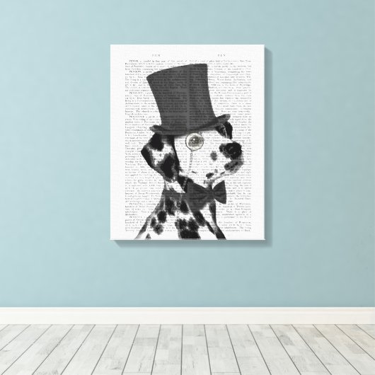 Dalmatiaan, Formele hond en Pet Canvas Afdruk (Insitu (Houten vloer))
