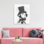 Dalmatiaan, Formele hond en Pet Canvas Afdruk (Insitu (Woonkamer))