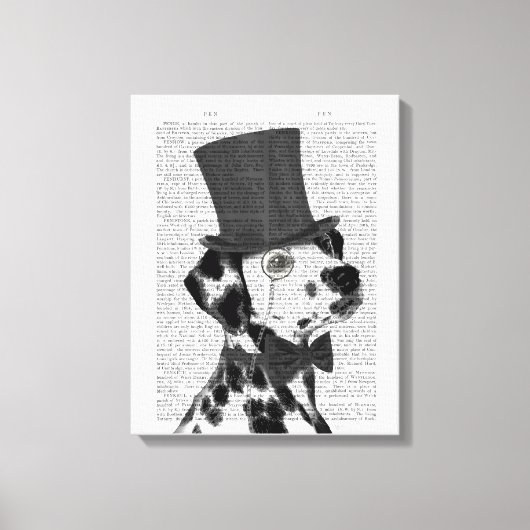 Dalmatiaan, Formele hond en Pet Canvas Afdruk (Voorkant)