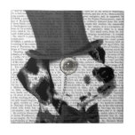 Dalmatiaan, Formele hond en Pet Tegeltje<br><div class="desc">Dalmatiaan, Formele hond en Pet door FabFunky. Met een dapper-dalmation met een leuke tophat en monocle. | 191418D</div>