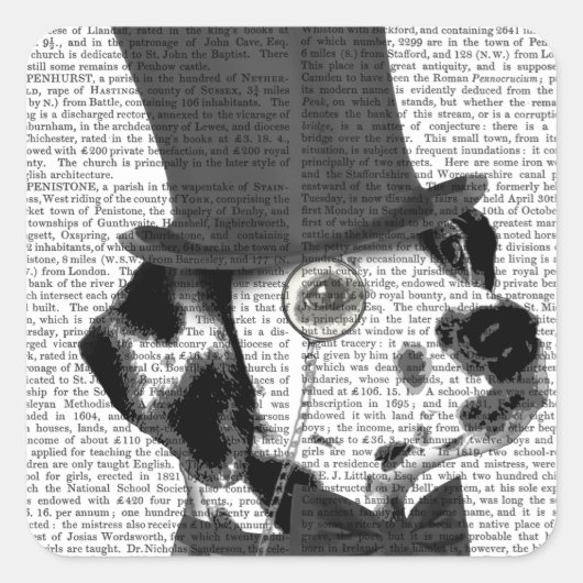 Dalmatiaan, Formele hond en Pet Vierkante Sticker (Voorkant)