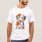 Dalmatiaan Ik hou meer van je dan van pompoenkruid T-shirt (Voorkant)