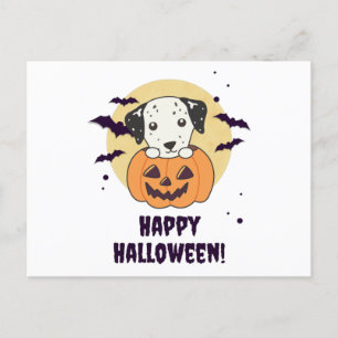 Dalmatiaan in pomkin Sweet Dogs Happy Halloween Briefkaart