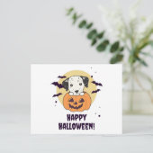 Dalmatiaan in pomkin Sweet Dogs Happy Halloween Briefkaart (Staand voorkant)