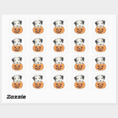 Dalmatiaan in pomkin Sweet Dogs Happy Halloween Vierkante Sticker (Vel)