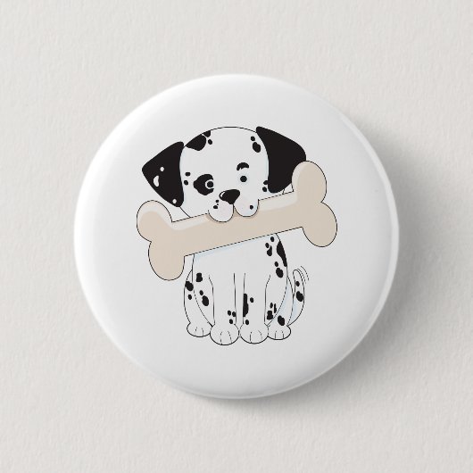 Dalmatiaan met Bone Ronde Button 5,7 Cm (Voorkant)