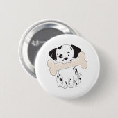 Dalmatiaan met Bone Ronde Button 5,7 Cm (Voorkant /achterkant)