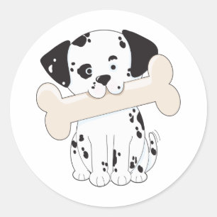 Dalmatiaan met Bone Ronde Sticker