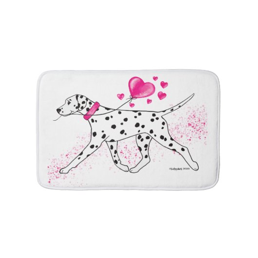 Dalmatiaan met hart badmat (Voorkant)