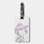 Dalmatiaan met Paars breed omgeven Pet Bagagelabel (Achterkant verticaal)