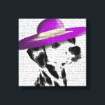 Dalmatiaan met Paars breed omgeven Pet Canvas Afdruk<br><div class="desc">Gezelschapsdieren</div>