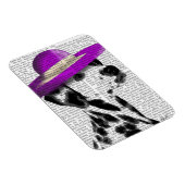 Dalmatiaan met Paars breed omgeven Pet Magneet (Rechterzijde)