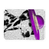 Dalmatiaan met Paars breed omgeven Pet Magneet (Horizontaal)