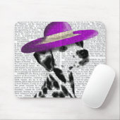 Dalmatiaan met Paars breed omgeven Pet Muismat (Met muis)