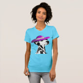 Dalmatiaan met Paars breed omgeven Pet T-shirt (Voorkant volledig)