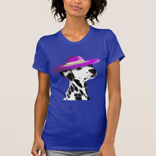 Dalmatiaan met Paars breed omgeven Pet T-shirt (Voorkant)
