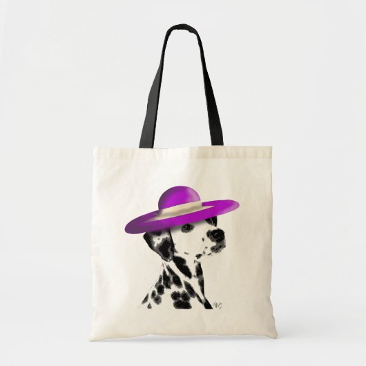 Dalmatiaan met Paars breed omgeven Pet Tote Bag (Voorkant)