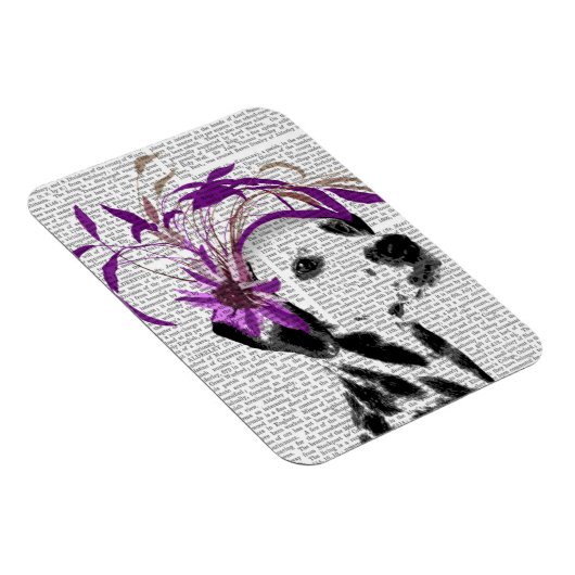 Dalmatiaan met Paarse fascinator Magneet (Rechterzijde)