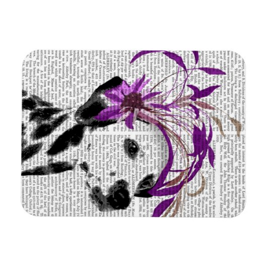 Dalmatiaan met Paarse fascinator Magneet (Horizontaal)