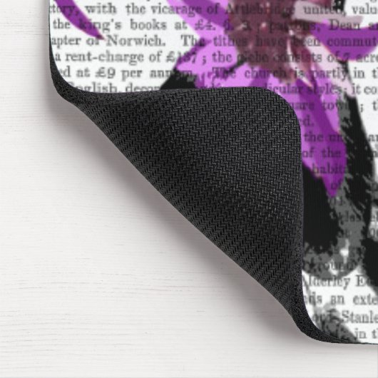 Dalmatiaan met Paarse fascinator Muismat (Hoek)