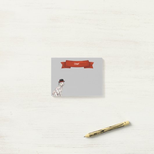 Dalmatiaan met Pet schilderen Post-it® Notes (Op bureau)