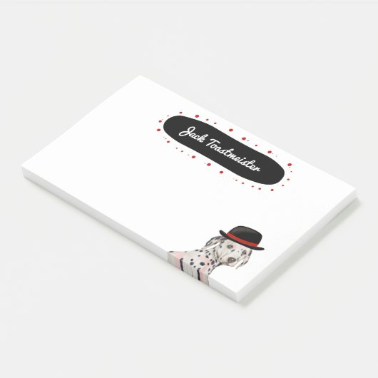 Dalmatiaan met Pet schilderen Post-it® Notes (Schuin)