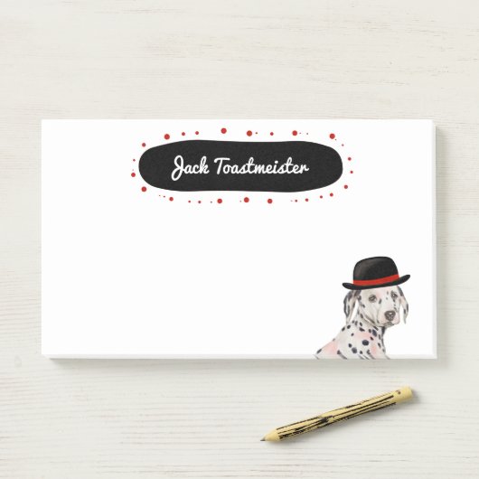 Dalmatiaan met Pet schilderen Post-it® Notes (Op bureau)