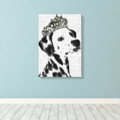 Dalmatiaan met Tiara Canvas Afdruk (Insitu (Houten vloer))