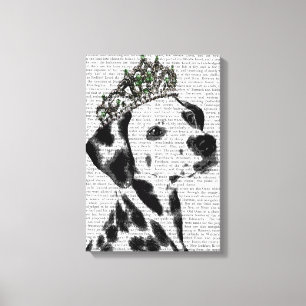 Dalmatiaan met Tiara Canvas Afdruk