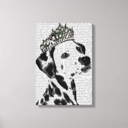 Dalmatiaan met Tiara Canvas Afdruk (Voorkant)