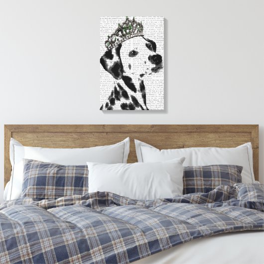 Dalmatiaan met Tiara Canvas Afdruk (Insitu (Slaapkamer))