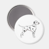 Dalmatiaan met zwarte poot magneet (Voorkant / Achterkant)
