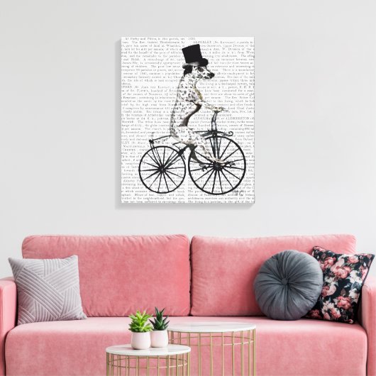 Dalmatiaan op de fiets canvas afdruk (Insitu (Woonkamer))