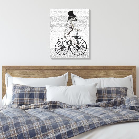 Dalmatiaan op de fiets canvas afdruk (Insitu (Slaapkamer))