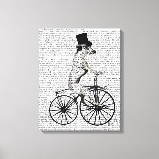 Dalmatiaan op de fiets canvas afdruk (Voorkant)